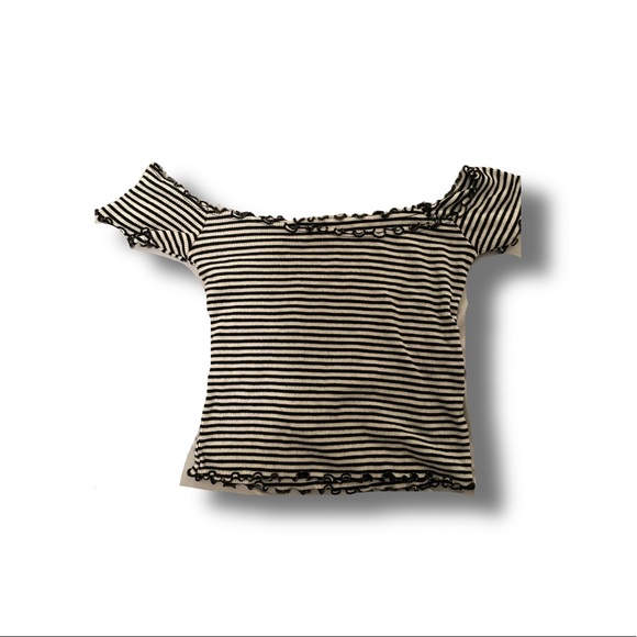 PACSUN OFF THE SHOULDER CROP TOP - Picture 1 of 2